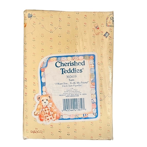 Vintage Cherished Teddies Uncle Sam Figurine‎ NIB - Picture 4 of 4